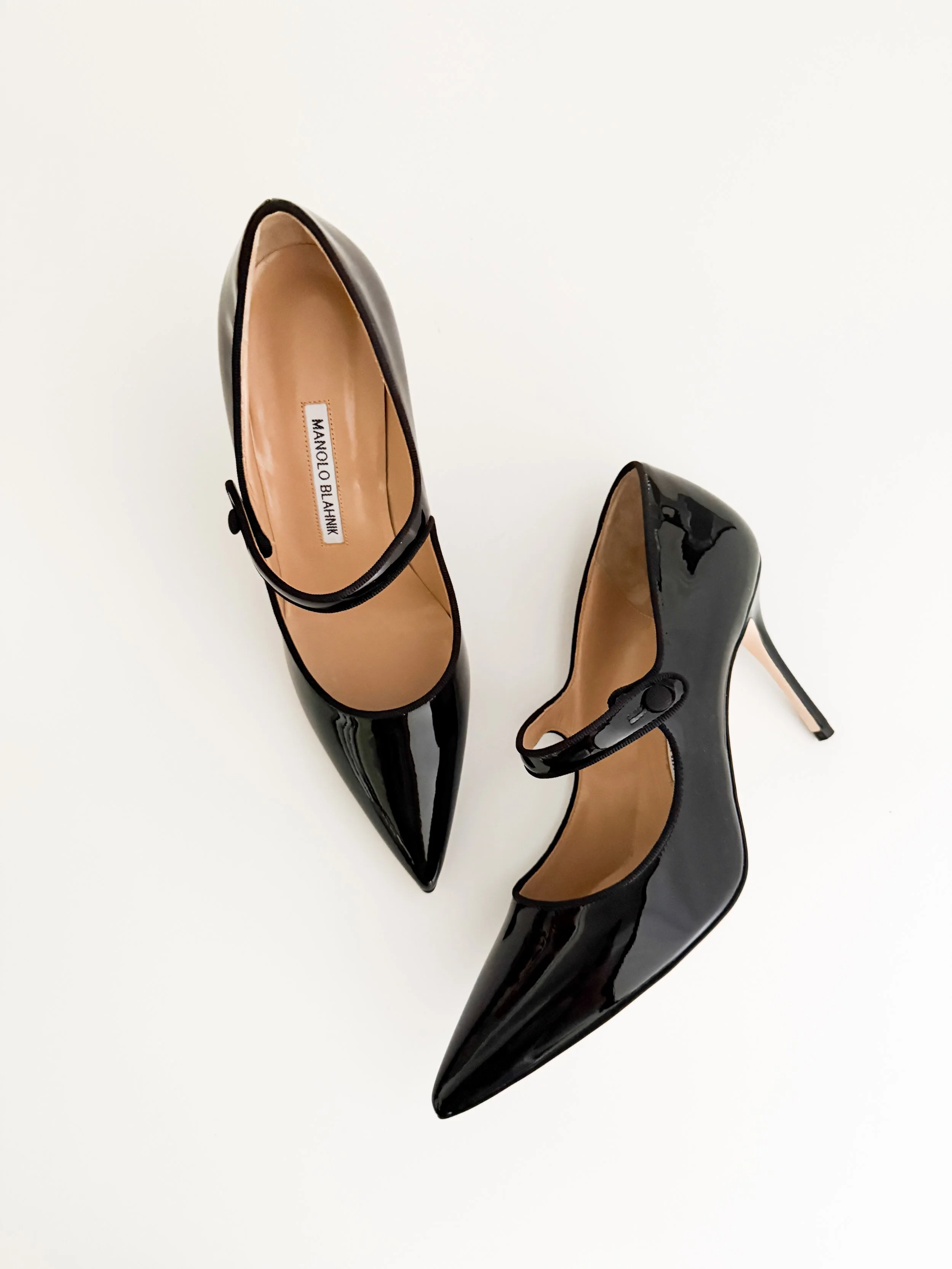 Manolo Blahnik ストライプハイヒール Manolo Blahnik | BB 90 blue stripe cotton pumps | Savannahs